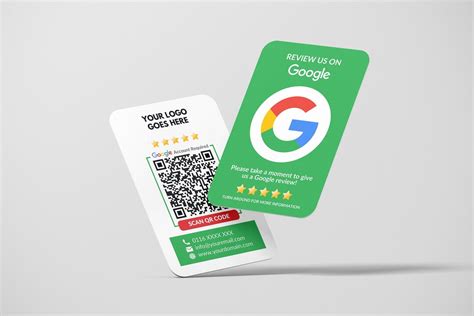 Business Cards With Google Review Rating QR Code Custom Business Card