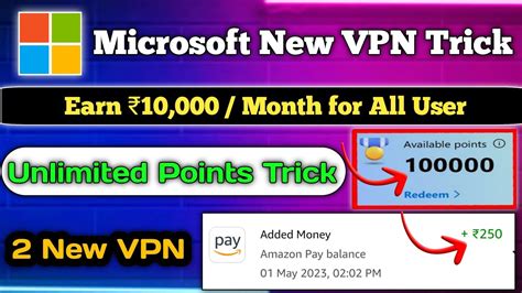 🔥microsoft Rewards Unlimited Point Trick Microsoft Bing New Vpn Trick Per Gmail ₹250 ₹100