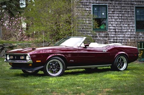 For Sale 1971 Ford Mustang Convertible Dark Red Modified 351ci V8