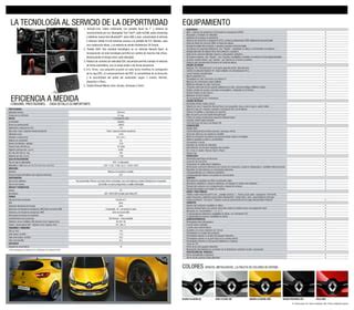 Ficha técnica Renault Clio RS 200 EDC PPT