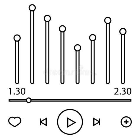 Icono Del Vecor Del Reproductor De Música Símbolo De La Ilustración De