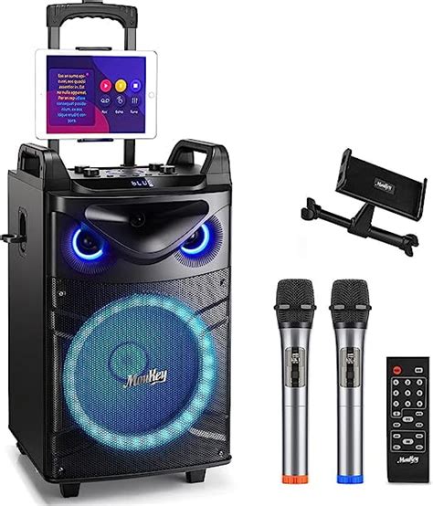 Moukey Karaoke Machine Woofer Pa System Portable Bluetooth