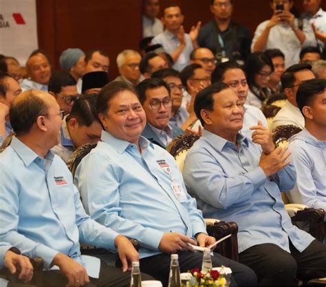 Airlangga Bela Prabowo Soal Kinerja Menteri Pertahanan Usai Debat Capres