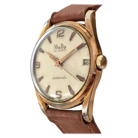 S Mudu Jewels Doublematic Gold Plated Vintage Wristwatch For