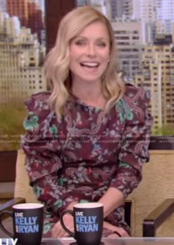 WornOnTV Kellys Brown Floral Print Dress On Live With Kelly And Ryan