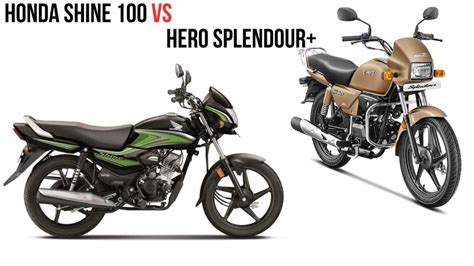 Honda Shine 100 Vs Hero Splendor Plus Specs Comparison