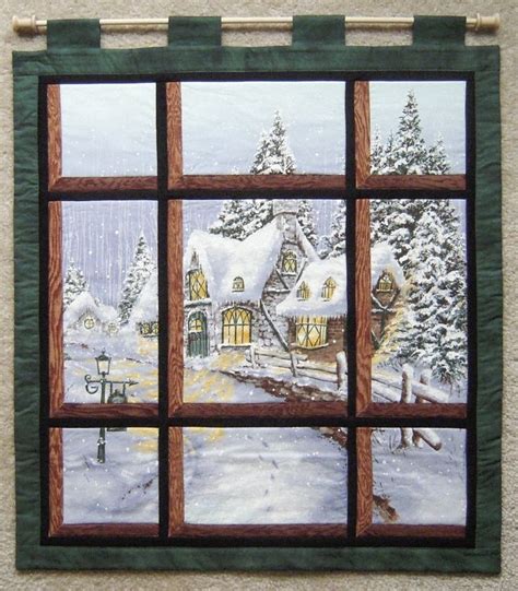 Attic Window Snowy Chateau Quilts Pinterest Attic Window Quilts Landscape Quilts