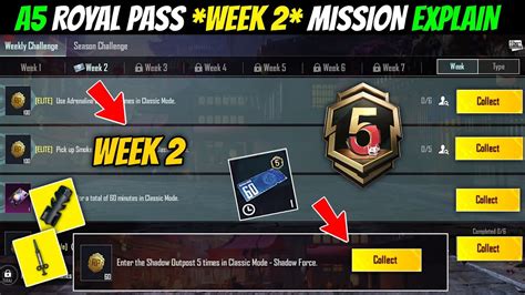 A Royal Pass Week Mission Explain Bgmi A Rp Mission Explain