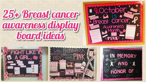 25 Breast Cancer Awareness Display Board Ideas Display Board On