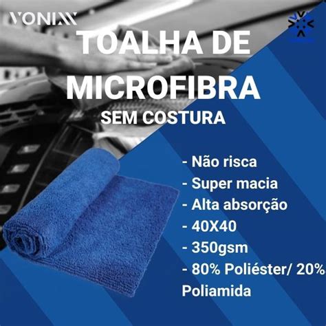 Toalha De Microfibra Sem Costura X Gsm Vonixx