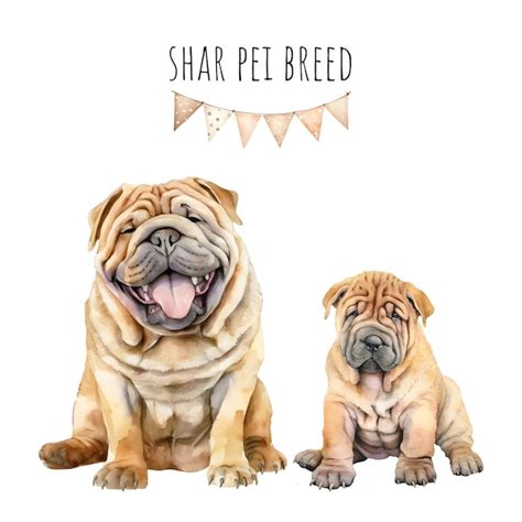 Im Genes De Aquarela Shar Pei Descarga Gratuita En Freepik