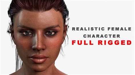 3d Model Realistic Female Character Low Poly 3d Model Naked Vr Ar Low Poly Rigged Cgtrader