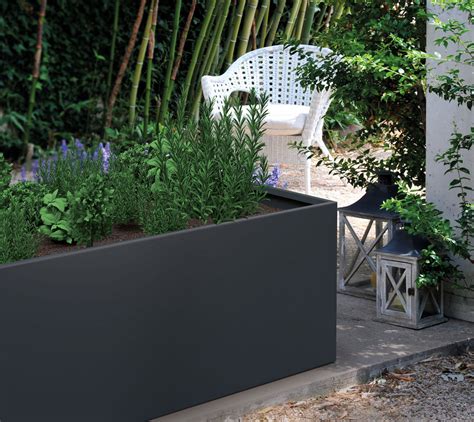 Herstera Garden Metall Pflanzk Bel Cube Anthrazit X X Cm