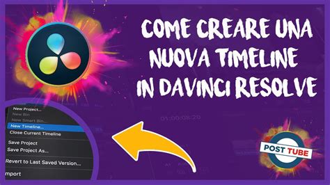 Come Creare Una Nuova Timeline In Davinci Resolve Youtube