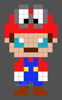 Super Mario Odyssey Schema Perline Da Stirare Pyssla Hama Beads X