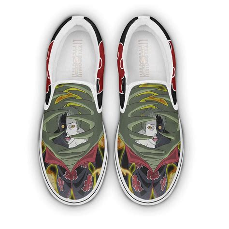 Zetsu Akatsuki Naruto Shoes Custom Anime Flat Slip On Sneakers HomeFavo