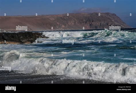 Beach of Arica Chile. Morro de Arica, Chile. Arica is a port city in northern Chile known for ...