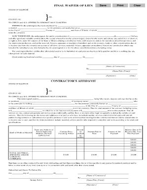 Final Lien Waiver Template Forms Fillable Printable Samples For PDF