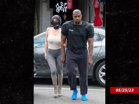 Kanye West Steps Out with Wife Bianca Censori with Her Head Fully ...