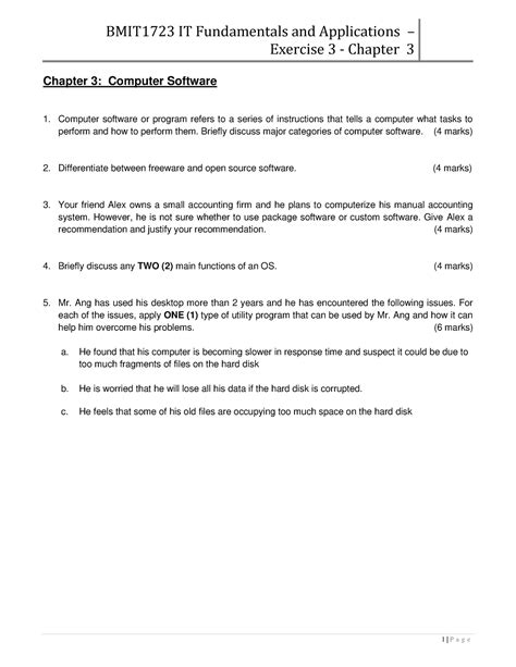 Exercise 3q Chapter 3 Computer Software Bmit17 2 3 It Fundamentals And Applications