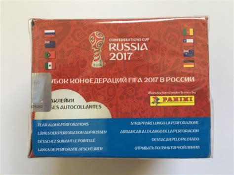 Panini Confederations Cup Russia 2017 Sealed Box 50 Packets Football