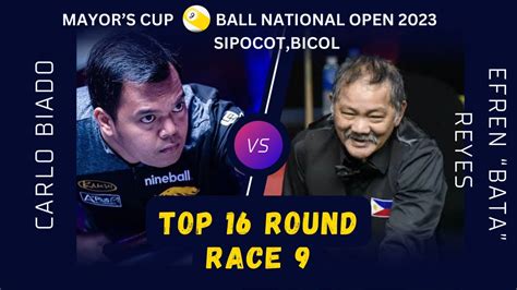 Top Carlo Biado Vs Efren Bata Reyes Race Youtube