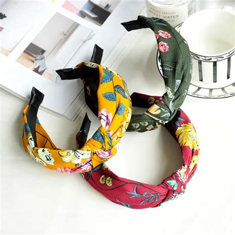 Korean Sweet Hair Headdress All Match Knotted Fabric Wide Headband