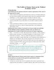 F Amber Traffic In Women Doc The Traffic In Women Notes On The Political Economy Of Sex