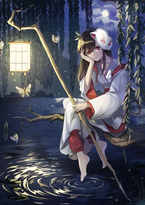 Mask Kitsune Anime Girl Wallpapers - Wallpaper Cave