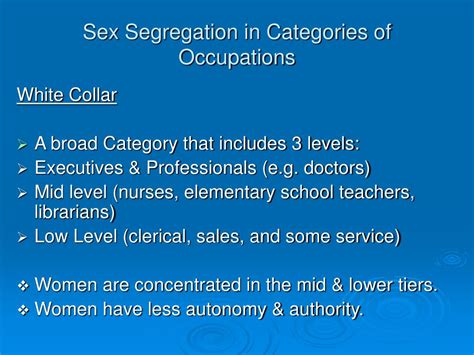 Ppt Bose And Bridges Whaley Sex Segregation In The U S Labor Force