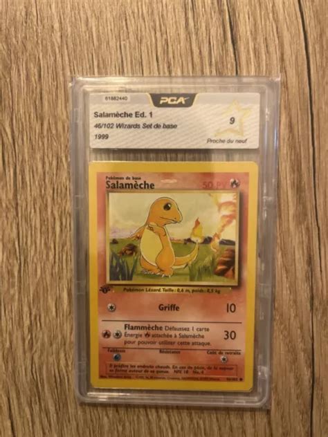 CARTE POKÉMON SALAMÈCHE 46 102 Set de Base Wizards Edition 1 PCA 9 Neuf