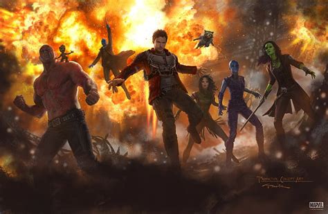 Star Lord Obras De Arte Nebulosa Rocket Raccoon Andy Park Drax The