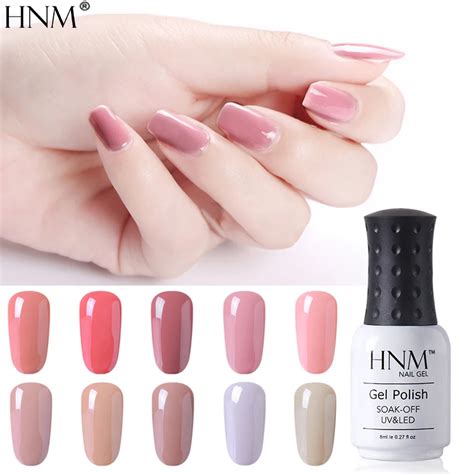 HNM NUDE ส 8ML UV GEL เลบ Polish Soak Off เจลเคลอบเงา BASE Coat