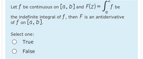 Solved Let F Be Continuous On A B And F Z Azf Be The Chegg