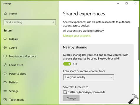 How To Enable Nearby Sharing In Windows 10