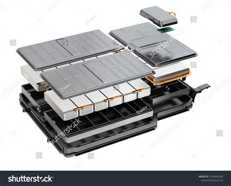 Exploded View Electric Vehicles Battery Pack Stock Illustration ...