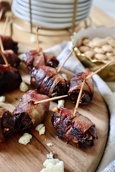 Bacon Wrapped Stuffed Dates - Honest Darling