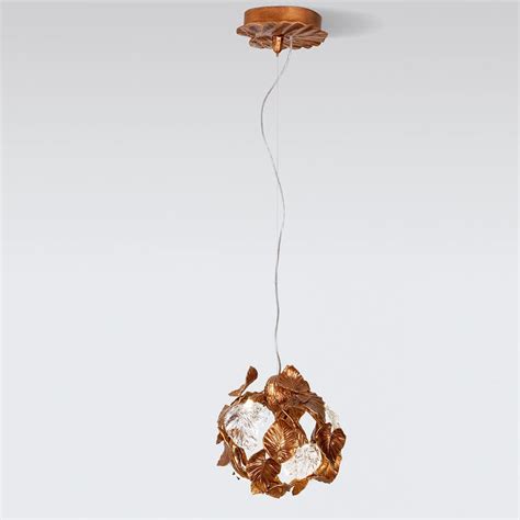 Suspension ORBIFOLIA SMALL Serip En Bronze En Verre Contemporaine