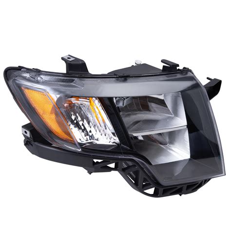 Ford Edge Passengers Headlight Assembly Black Bezel