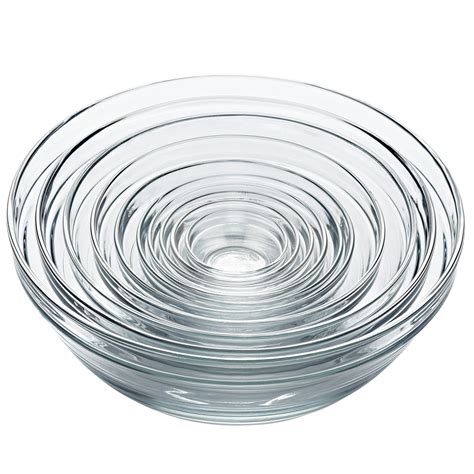 Le Gigogne Empilable Clear Glass Salad Bowl Set® [mm] Duralex