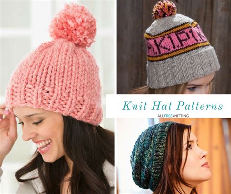 66+ Knit Hat Patterns for Winter | AllFreeKnitting.com