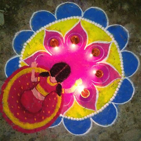 Diwali Rangoli In Poster Rangoli Very Easy Rangoli Designs