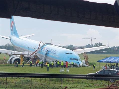 大韓航空衝出菲律賓宿霧機場跑道 機身嚴重受損、機上173人均安 太報 Line Today