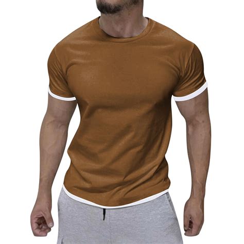 Zizocwa Big And Tall Tee Shirts For Men Turtle Neck Men Mens Relaxed Fit Short Sleeve T Shirt