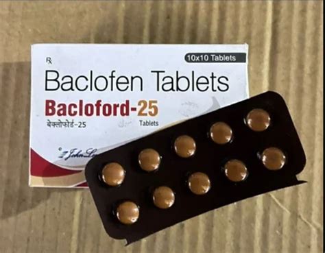 Bacloford Baclofen Tablets Packaging Size X Treatment