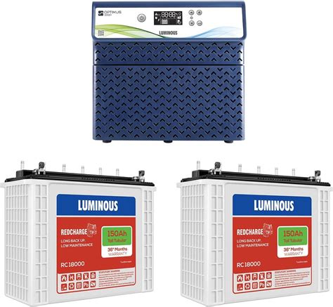 Luminous Inverter Battery Combo Zelio 1700 Pure Sine Wave 1500VA 12V