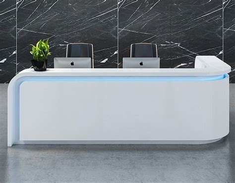 Moder Salon White Retangular Reception Counter Table Desk