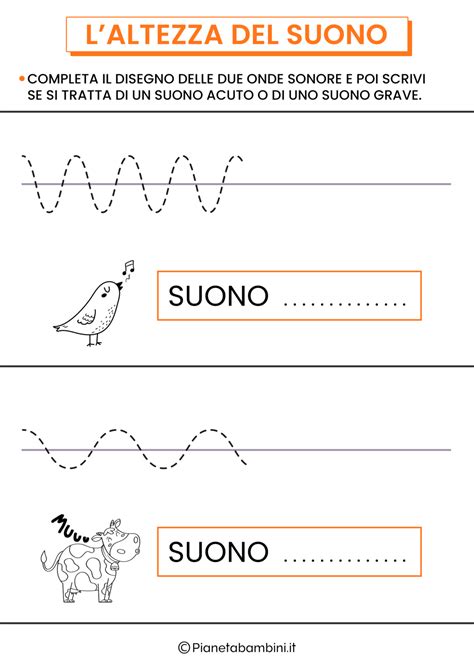 L Altezza Del Suono Acuto E Grave Esempi E Schede PianetaBambini It