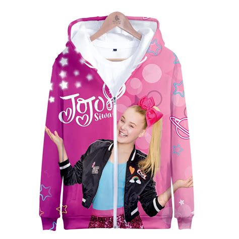 Jojos Bizarre Adventure Cosplay Costume Jojo Siwa 3d Zipper Jacket Coat