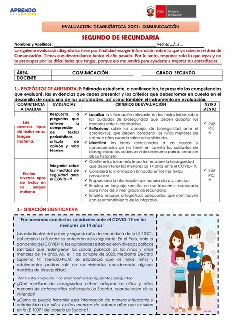 Evaluaci N Diagn Stica De Preescolar F D